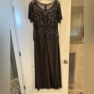 COPY - Oleg Cassini Charcoal Mother of Bride/Groom Dress-Size 16W